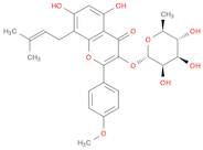 4H-1-Benzopyran-4-one, 3-[(6-deoxy-α-L-mannopyranosyl)oxy]-5,7-dihydroxy-2-(4-methoxyphenyl)-8-(3-methyl-2-buten-1-yl)-