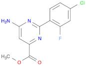 4-Pyrimidinecarboxylic acid, 6-amino-2-(4-chloro-2-fluorophenyl)-, methyl ester