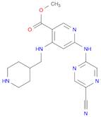 3-Pyridinecarboxylic acid, 6-[(5-cyano-2-pyrazinyl)amino]-4-[(4-piperidinylmethyl)amino]-, methyl ester