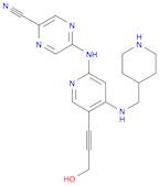 2-Pyrazinecarbonitrile, 5-[[5-(3-hydroxy-1-propyn-1-yl)-4-[(4-piperidinylmethyl)amino]-2-pyridinyl]amino]-