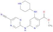 3-Pyridinecarboxylic acid, 6-[(5-cyano-2-pyrazinyl)amino]-4-(4-piperidinylamino)-, methyl ester