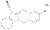 1H-Indole-3-carbonitrile, 2-amino-4,5,6,7-tetrahydro-1-[(4-methoxyphenyl)methyl]-