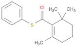 1-Cyclohexene-1-carbothioic acid, 2,6,6-trimethyl-, S-phenyl ester