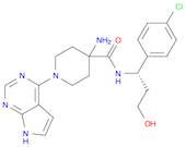 4-Piperidinecarboxamide, 4-amino-N-[(1S)-1-(4-chlorophenyl)-3-hydroxypropyl]-1-(7H-pyrrolo[2,3-d]pyrimidin-4-yl)-