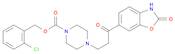 1-Piperazinecarboxylic acid, 4-[3-(2,3-dihydro-2-oxo-6-benzoxazolyl)-3-oxopropyl]-, (2-chlorophenyl)methyl ester