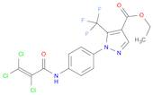 1H-Pyrazole-4-carboxylic acid, 1-[4-[(2,3,3-trichloro-1-oxo-2-propen-1-yl)amino]phenyl]-5-(trifluoromethyl)-, ethyl ester
