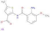 3-Thiophenecarboxylic acid, 2-[(2-amino-3-methoxybenzoyl)amino]-5-methyl-, sodium salt (1:1)