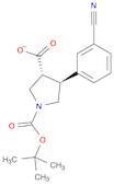 1,3-Pyrrolidinedicarboxylic acid, 4-(3-cyanophenyl)-, 1-(1,1-dimethylethyl) ester, (3R,4S)-rel-
