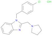 1H-Benzimidazole, 1-[(4-chlorophenyl)methyl]-2-(1-pyrrolidinylmethyl)-, hydrochloride (1:1)