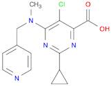 4-Pyrimidinecarboxylic acid, 5-chloro-2-cyclopropyl-6-[methyl(4-pyridinylmethyl)amino]-