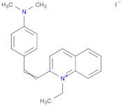 Quinolinium, 2-[2-[4-(dimethylamino)phenyl]ethenyl]-1-ethyl-, iodide (1:1)