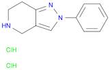 2H-Pyrazolo[4,3-c]pyridine, 4,5,6,7-tetrahydro-2-phenyl-, hydrochloride (1:2)