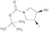 1-Pyrrolidinecarboxylic acid, 3-fluoro-4-hydroxy-, 1,1-dimethylethyl ester, (3S,4R)-