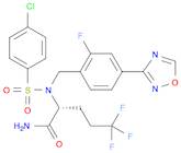 Pentanamide, 2-[[(4-chlorophenyl)sulfonyl][[2-fluoro-4-(1,2,4-oxadiazol-3-yl)phenyl]methyl]amino]-5,5,5-trifluoro-, (2R)-