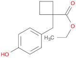 Cyclobutanecarboxylic acid, 1-[(4-hydroxyphenyl)methyl]-, ethyl ester
