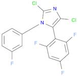 1H-Imidazole, 2,4-dichloro-1-(3-fluorophenyl)-5-(2,4,6-trifluorophenyl)-