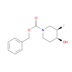 1-Piperidinecarboxylic acid, 3-fluoro-4-hydroxy-, phenylmethyl ester, (3R,4S)-
