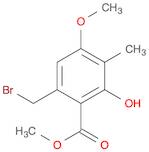 Benzoic acid, 6-(bromomethyl)-2-hydroxy-4-methoxy-3-methyl-, methyl ester