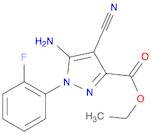 1H-Pyrazole-3-carboxylic acid, 5-amino-4-cyano-1-(2-fluorophenyl)-, ethyl ester