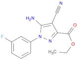 1H-Pyrazole-3-carboxylic acid, 5-amino-4-cyano-1-(3-fluorophenyl)-, ethyl ester