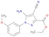 1H-Pyrazole-3-carboxylic acid, 5-amino-4-cyano-1-(3-methoxyphenyl)-, ethyl ester