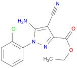 1H-Pyrazole-3-carboxylic acid, 5-amino-1-(2-chlorophenyl)-4-cyano-, ethyl ester