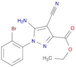 1H-Pyrazole-3-carboxylic acid, 5-amino-1-(2-bromophenyl)-4-cyano-, ethyl ester