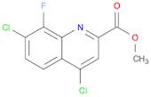 2-Quinolinecarboxylic acid, 4,7-dichloro-8-fluoro-, methyl ester