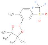 1,3,2-Dioxaborolane, 4,4,5,5-tetramethyl-2-[2-methyl-5-[(trifluoromethyl)sulfonyl]phenyl]-