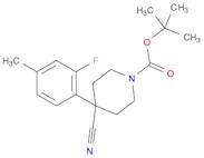 1-Piperidinecarboxylic acid, 4-cyano-4-(2-fluoro-4-methylphenyl)-, 1,1-dimethylethyl ester