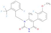 2,4(1H,3H)-Pyrimidinedione, 5-(2-fluoro-3-methoxyphenyl)-1-[[2-fluoro-6-(trifluoromethyl)phenyl]methyl]-6-methyl-