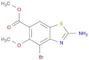 6-Benzothiazolecarboxylic acid, 2-amino-4-bromo-5-methoxy-, methyl ester