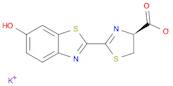 4-Thiazolecarboxylic acid, 4,5-dihydro-2-(6-hydroxy-2-benzothiazolyl)-, potassium salt (1:1), (4S)-