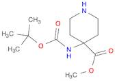 4-Piperidinecarboxylic acid, 4-[[(1,1-dimethylethoxy)carbonyl]amino]-, methyl ester