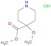 4-Piperidinecarboxylic acid, 4-methoxy-, methyl ester, hydrochloride (1:1)