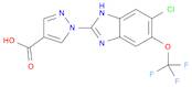 1H-Pyrazole-4-carboxylic acid, 1-[6-chloro-5-(trifluoromethoxy)-1H-benzimidazol-2-yl]-