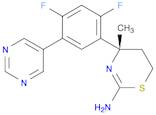 4H-1,3-Thiazin-2-amine, 4-[2,4-difluoro-5-(5-pyrimidinyl)phenyl]-5,6-dihydro-4-methyl-, (4S)-