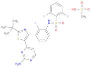 Benzenesulfonamide, N-[3-[5-(2-amino-4-pyrimidinyl)-2-(1,1-dimethylethyl)-4-thiazolyl]-2-fluorophenyl]-2,6-difluoro-, methanesulfonate (1:1)