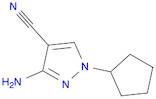 1H-Pyrazole-4-carbonitrile, 3-amino-1-cyclopentyl-
