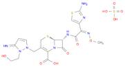5-Thia-1-azabicyclo[4.2.0]oct-2-ene-2-carboxylic acid, 7-[[(2Z)-2-(2-amino-4-thiazolyl)-2-(methoxyimino)acetyl]amino]-3-[[2,3-dihydro-2-(2-hydroxyethyl)-3-imino-1H-pyrazol-1-yl]methyl]-8-oxo-, (6R,7R)-, sulfate (1:1)