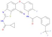 Benzeneacetamide, N-[5-[[7-cyano-2-[(cyclopropylcarbonyl)amino]-6-benzothiazolyl]oxy]-2-fluorophenyl]-3-(trifluoromethyl)-