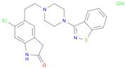 2H-Indol-2-one, 5-[2-[4-(1,2-benzisothiazol-3-yl)-1-piperazinyl]ethyl]-6-chloro-1,3-dihydro-, hydr…