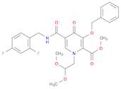 2-Pyridinecarboxylic acid, 5-[[[(2,4-difluorophenyl)methyl]amino]carbonyl]-1-(2,2-dimethoxyethyl)-1,4-dihydro-4-oxo-3-(phenylmethoxy)-, methyl ester