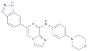 Imidazo[1,2-a]pyrazin-8-amine, 6-(1H-indazol-6-yl)-N-[4-(4-morpholinyl)phenyl]-