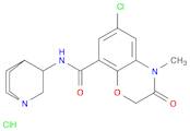 2H-1,4-Benzoxazine-8-carboxamide, N-1-azabicyclo[2.2.2]oct-3-yl-6-chloro-3,4-dihydro-4-methyl-3-oxo-, hydrochloride (1:1)