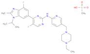 2-Pyrimidinamine, N-[5-[(4-ethyl-1-piperazinyl)methyl]-2-pyridinyl]-5-fluoro-4-[4-fluoro-2-methyl-1-(1-methylethyl)-1H-benzimidazol-6-yl]-, methanesulfonate (1:1)