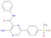 2-Pyrazinecarboxamide, 3-amino-6-[4-(methylsulfonyl)phenyl]-N-phenyl-