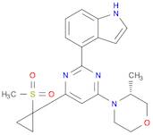 1H-Indole, 4-[4-[(3R)-3-methyl-4-morpholinyl]-6-[1-(methylsulfonyl)cyclopropyl]-2-pyrimidinyl]-