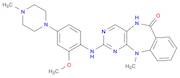 6H-Pyrimido[4,5-b][1,4]benzodiazepin-6-one, 5,11-dihydro-2-[[2-methoxy-4-(4-methyl-1-piperazinyl)phenyl]amino]-11-methyl-