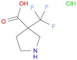 3-Pyrrolidinecarboxylic acid, 3-(trifluoromethyl)-, hydrochloride (1:1)